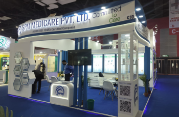 Sustainable exhibition stand for energy storage solutions at POWERGEN India.